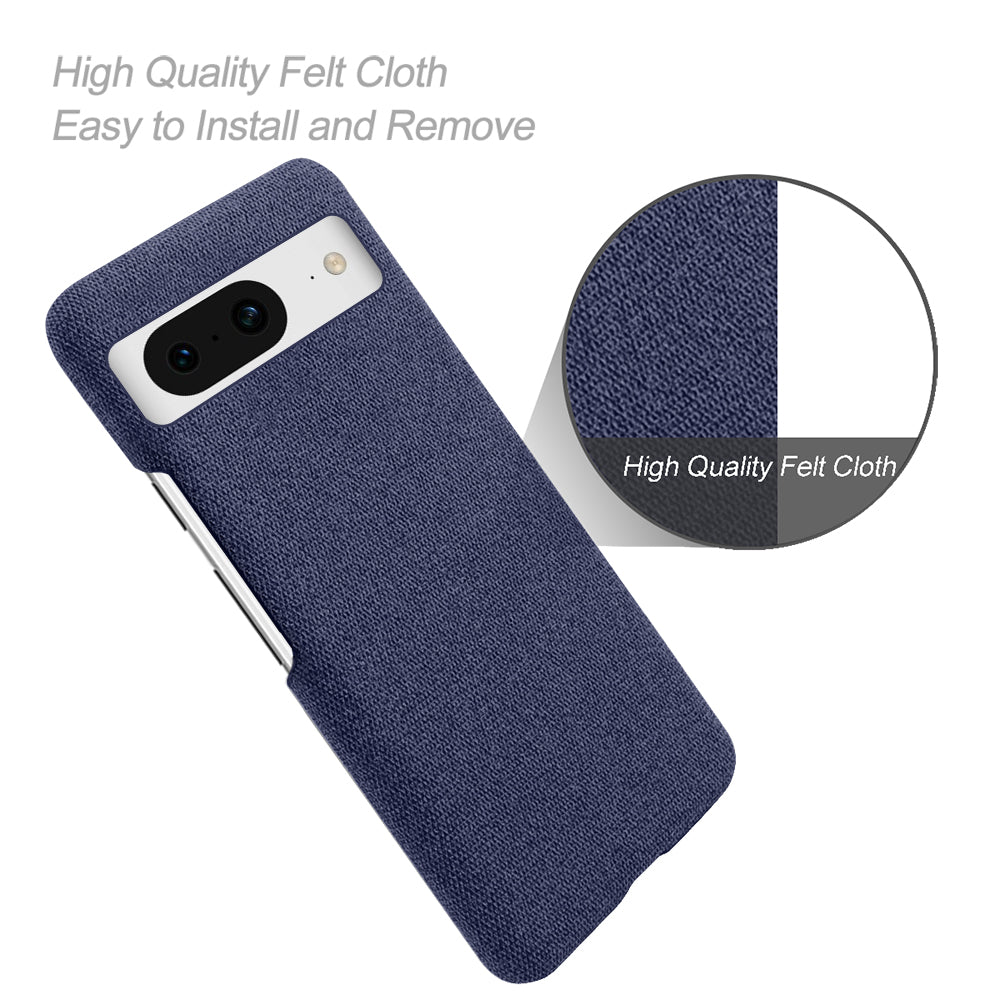 For Google Pixel 8a Case Fabric Cloth+PC Solid Color Design Back Phone Cover For Google Pixel 8a Case Fabric Cloth+PC Solid Color Design Back Phone Cover